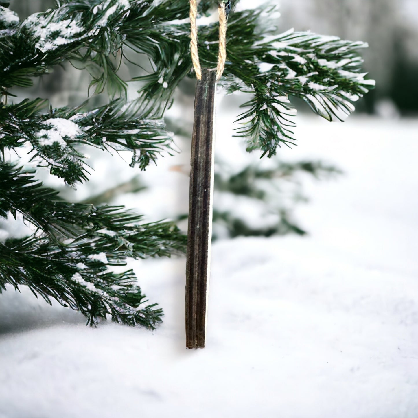 Elk Merry Christmas Wood Ornament