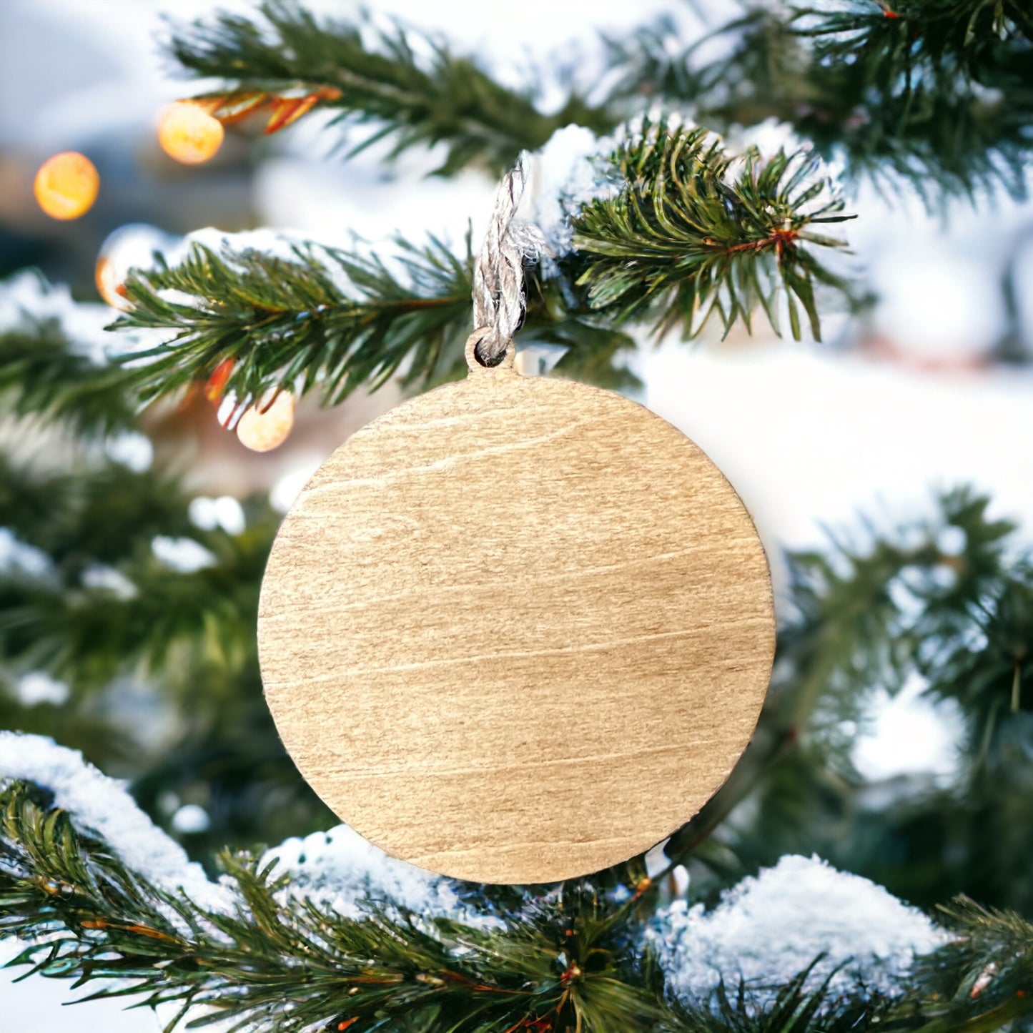 Merry & Bright Wood Ornament