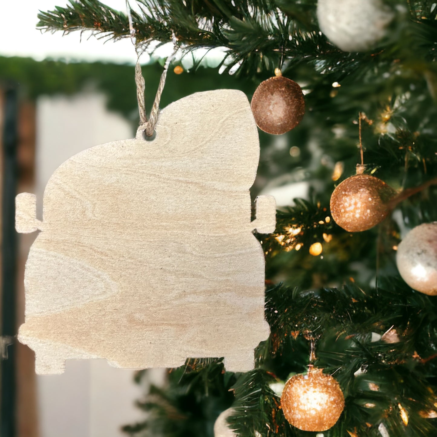 Customizable Red Truck with Names Wood Ornament