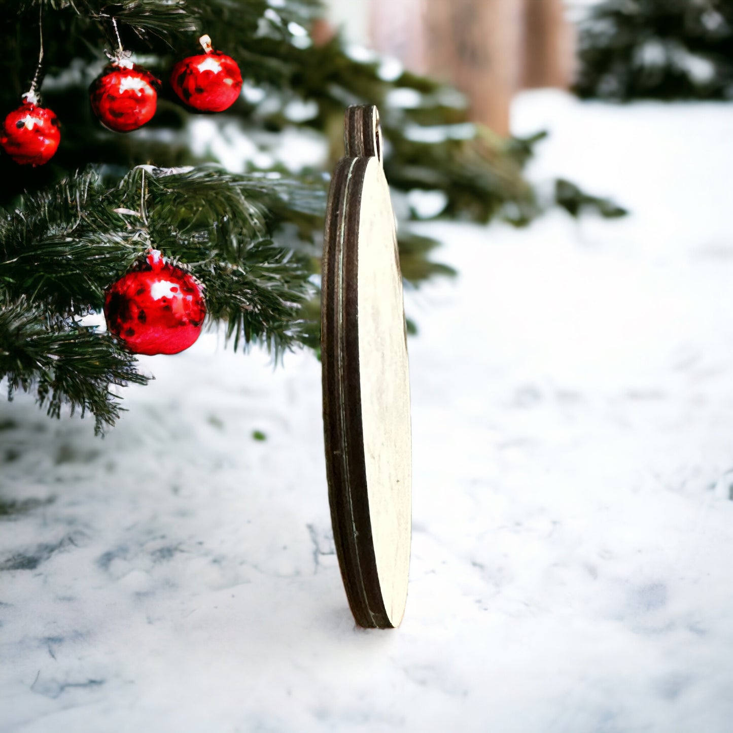 Two Deer Wood Ornament