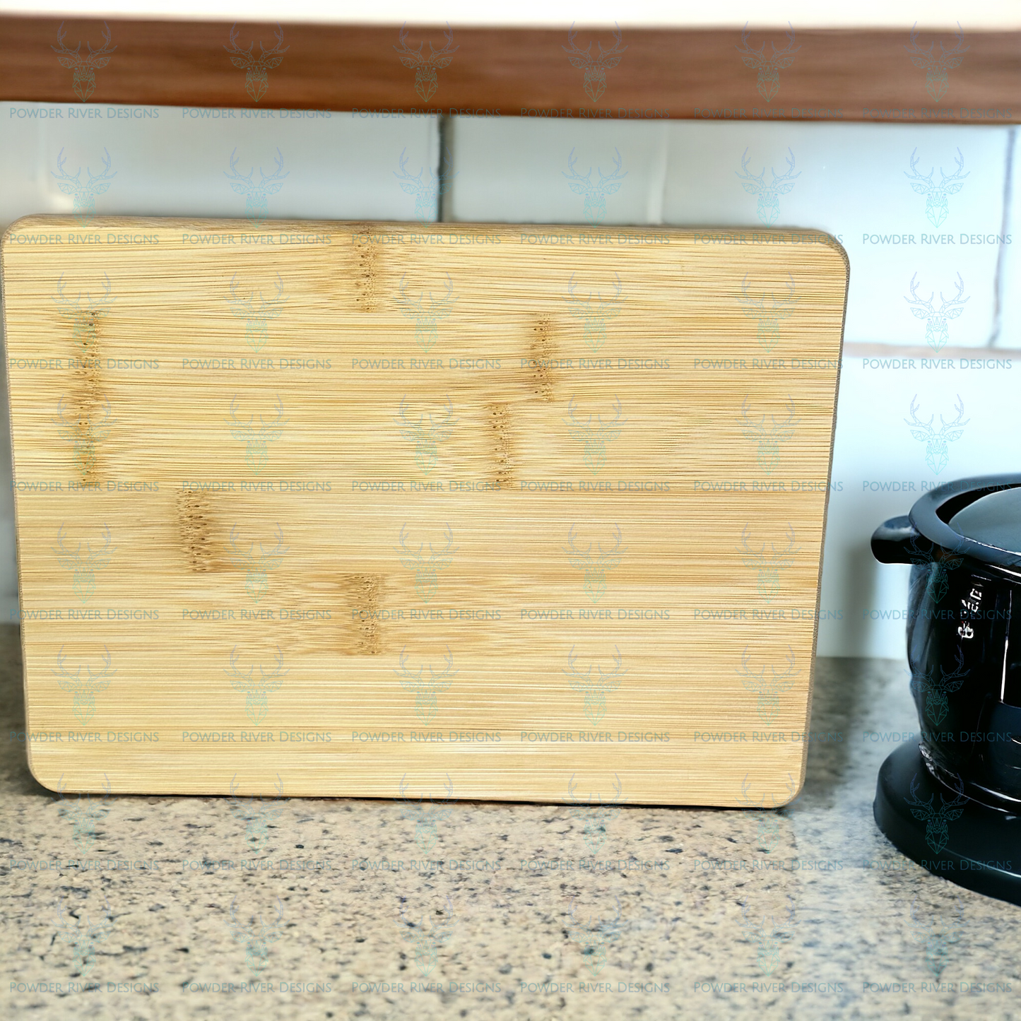 Patriotic Deer Bamboo Cutting Board