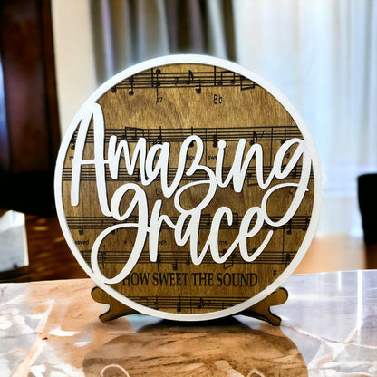 Amazing Grace Sign with Stand