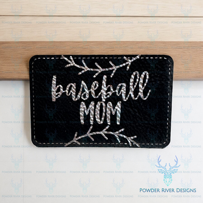 Baseball Mom Hat with Leatherette Patch