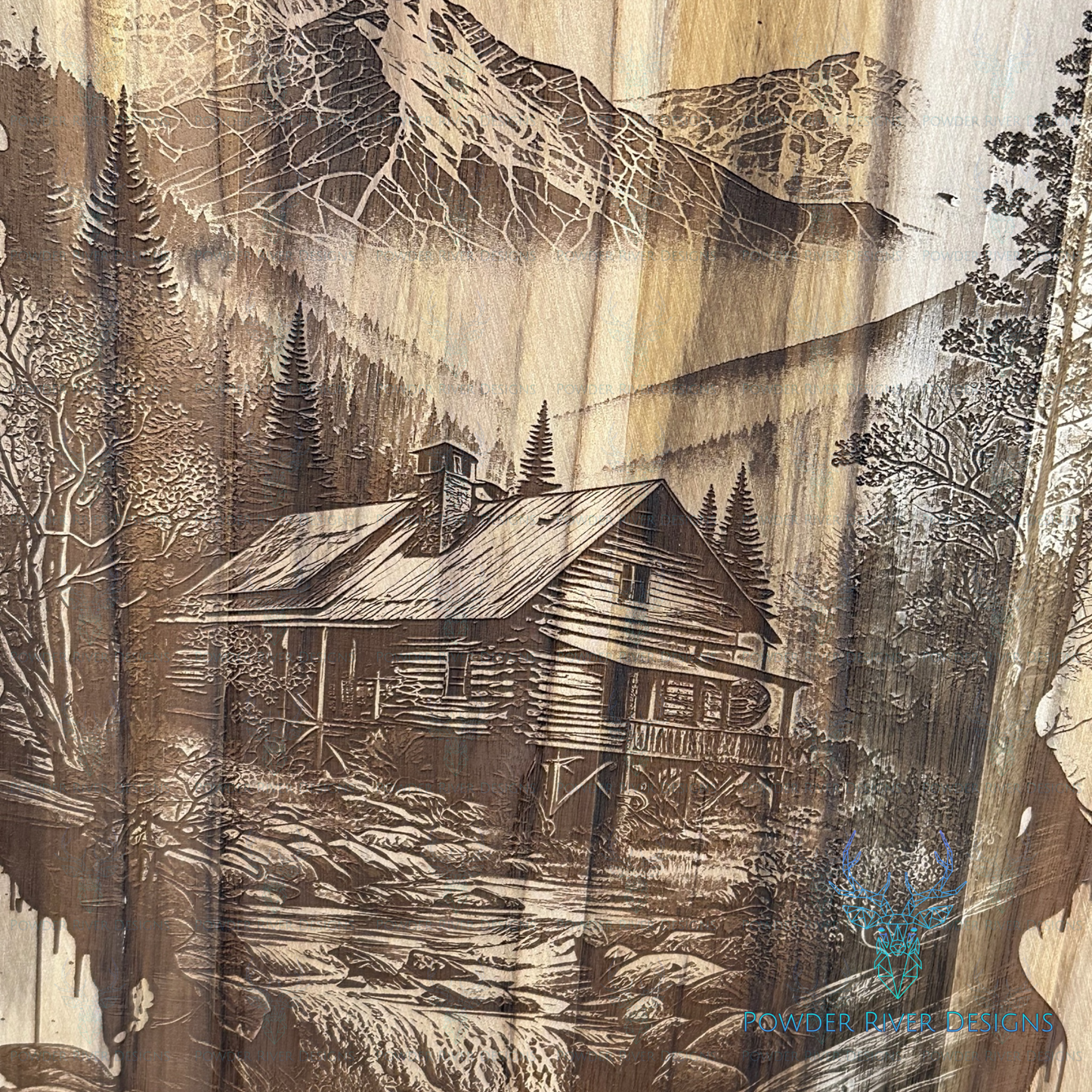 Cabin in the Woods Teak Charcuterie Board