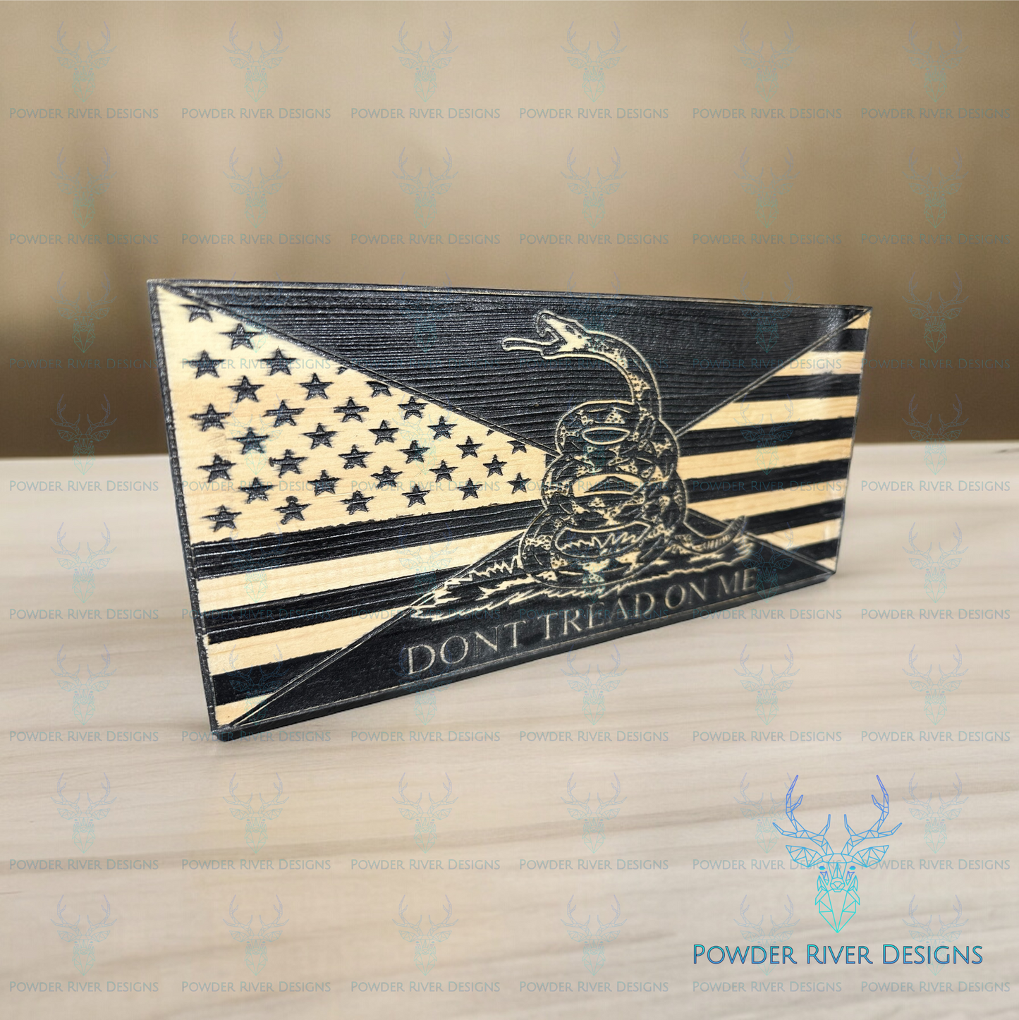 Don't Tread on Me Wood Flag