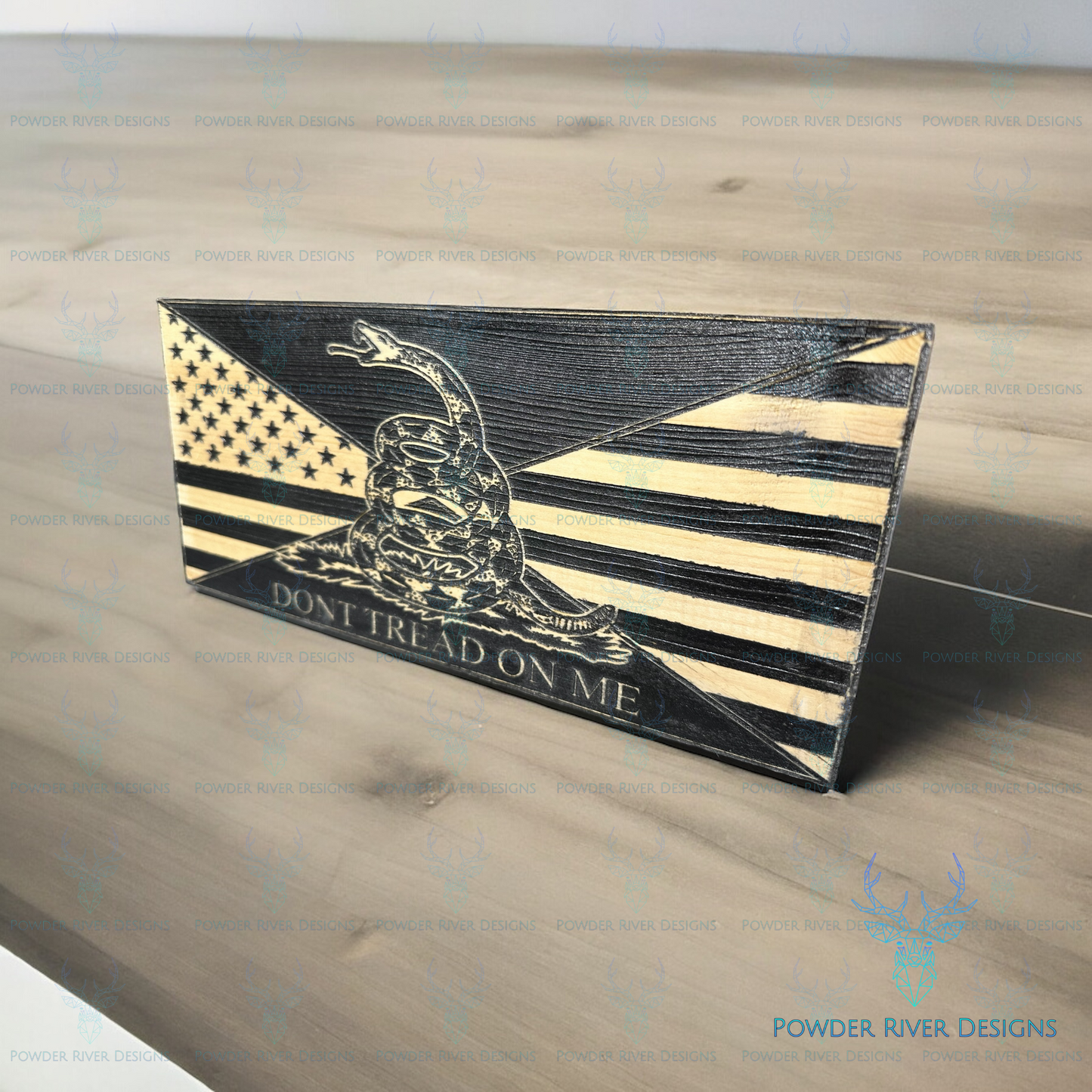 Don't Tread on Me Wood Flag