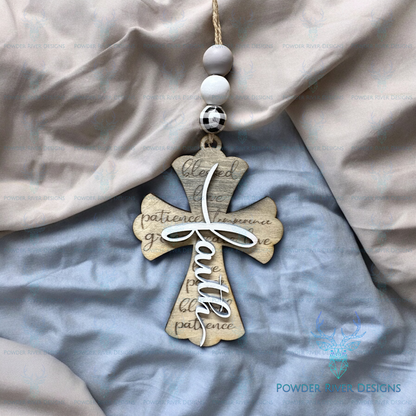 Faith Cross Car Charm