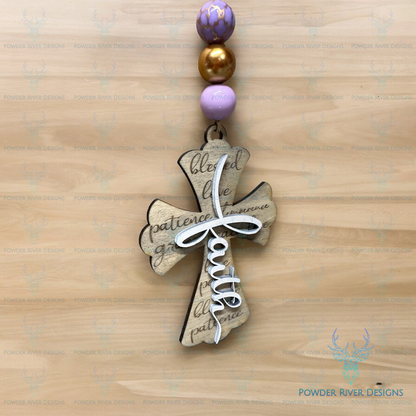 Faith Cross Car Charm