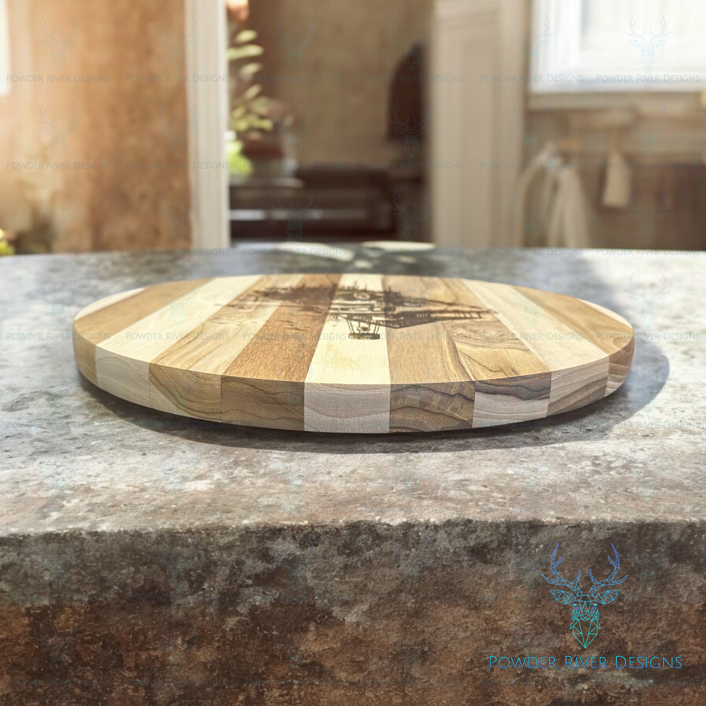 Old Farm Truck Teak Wood Charcuterie Board