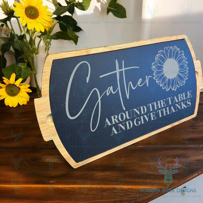 Gather Bamboo and Slate Charcuterie Board