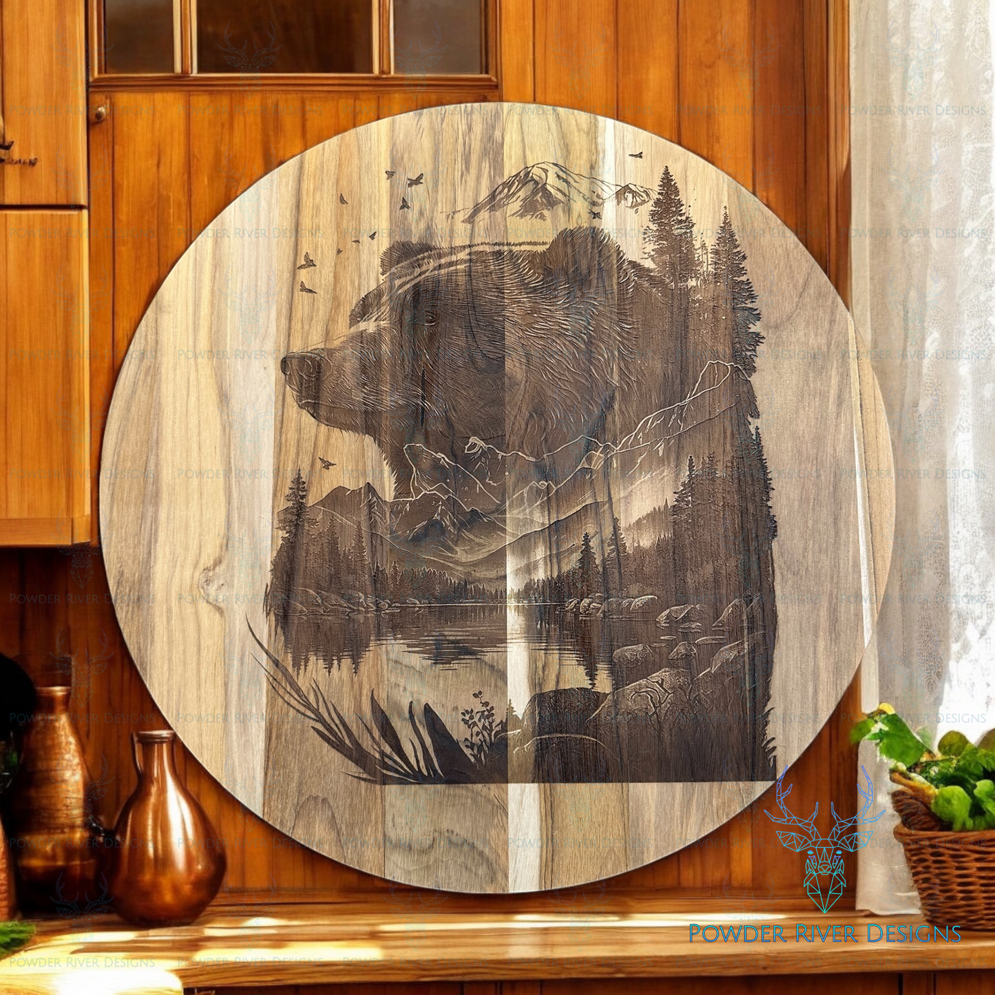 Bear Teak Wood Charcuterie Board
