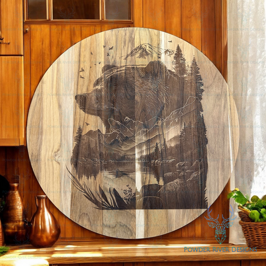 Bear Teak Wood Charcuterie Board