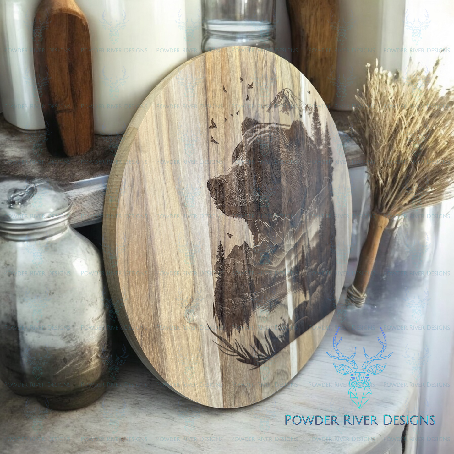 Bear Teak Wood Charcuterie Board