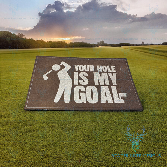 Hole is my Goal Custom Hat with Leatherette Patch