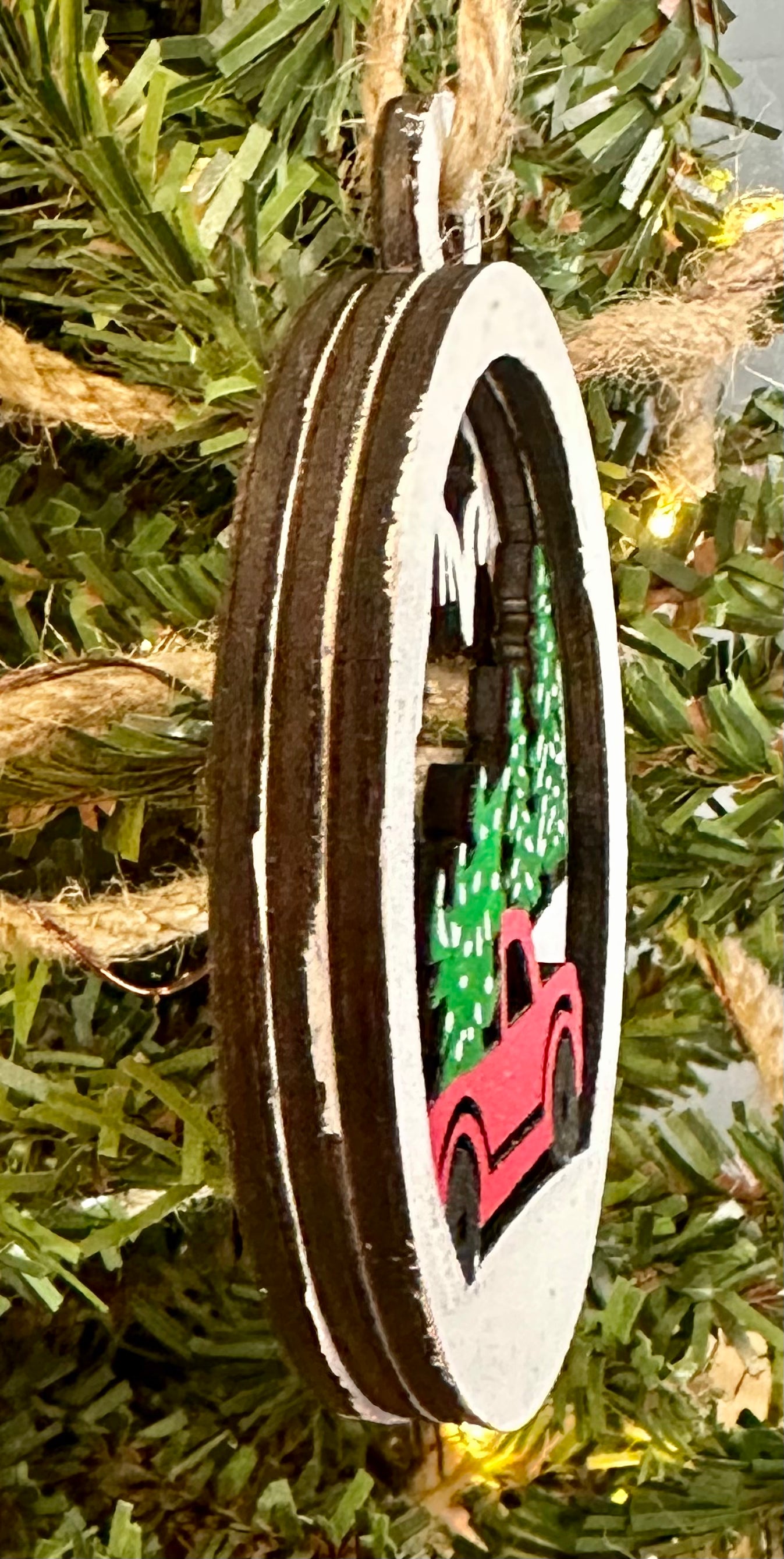 Holiday Truck Layered Wood Ornament