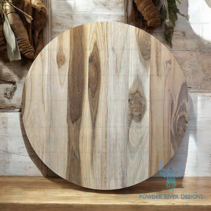 Horse w/Beautiful Forest Scene Teak Wood Charcuterie Board
