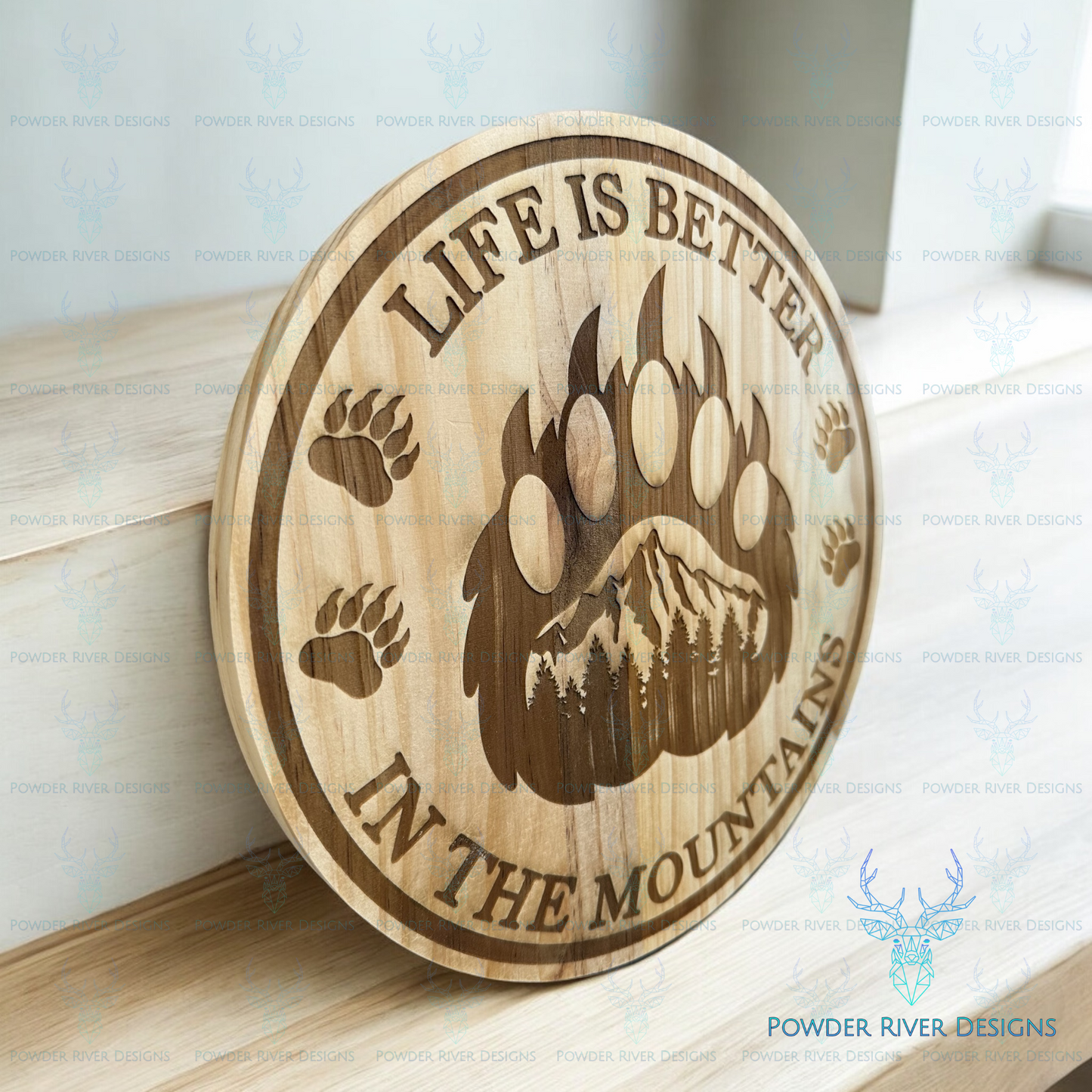 Life is Better in the Woods Wood Sign