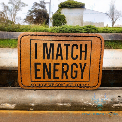Match Energy Hat with Leatherette Patch