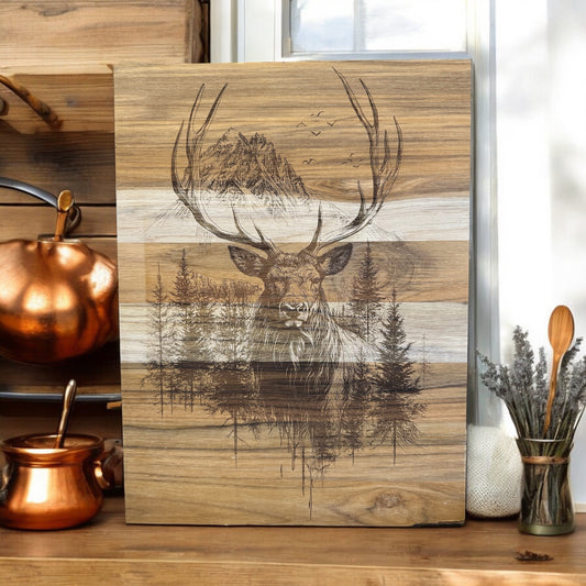 Elk Teak Wood Charcuterie/Decor Board