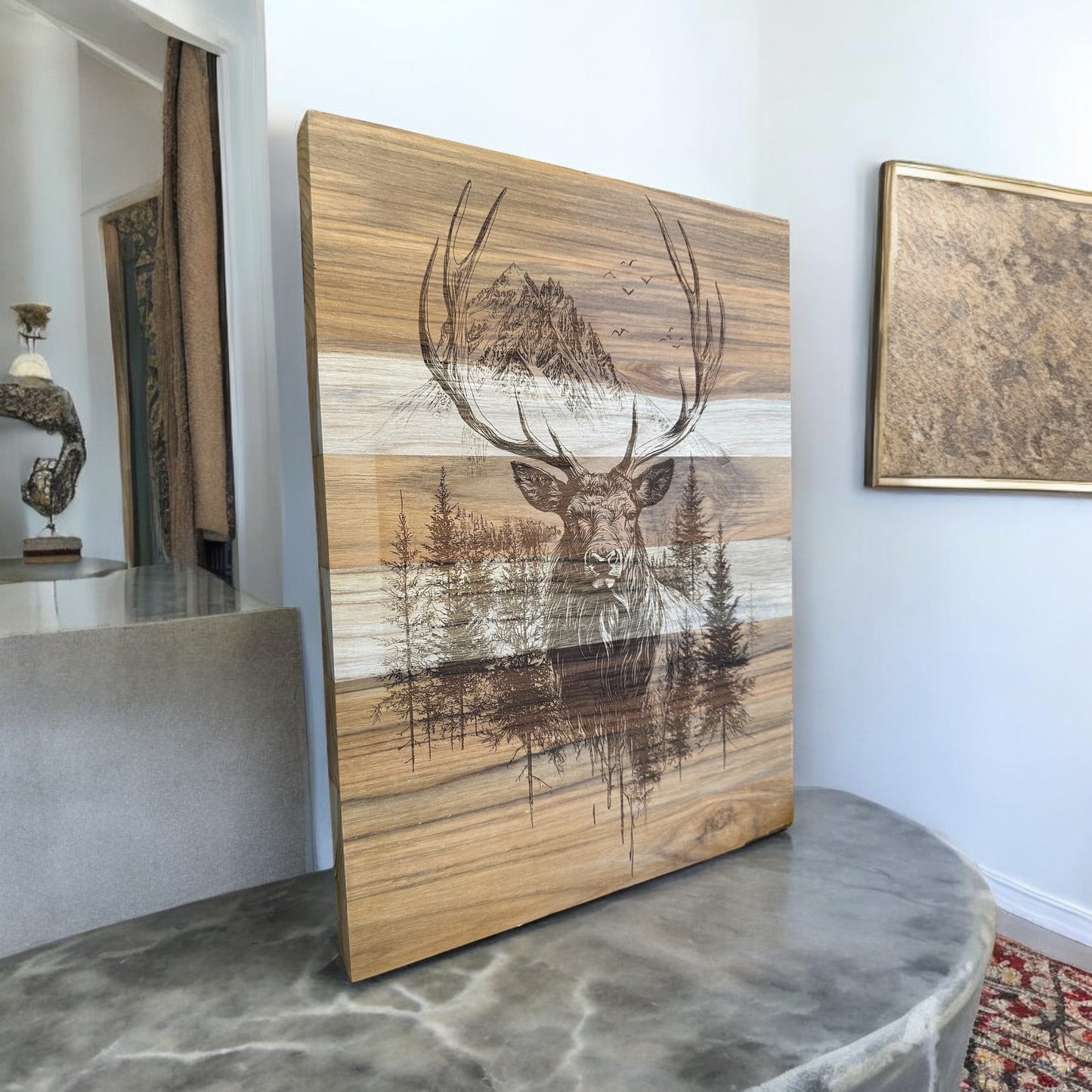 Elk Teak Wood Charcuterie/Decor Board