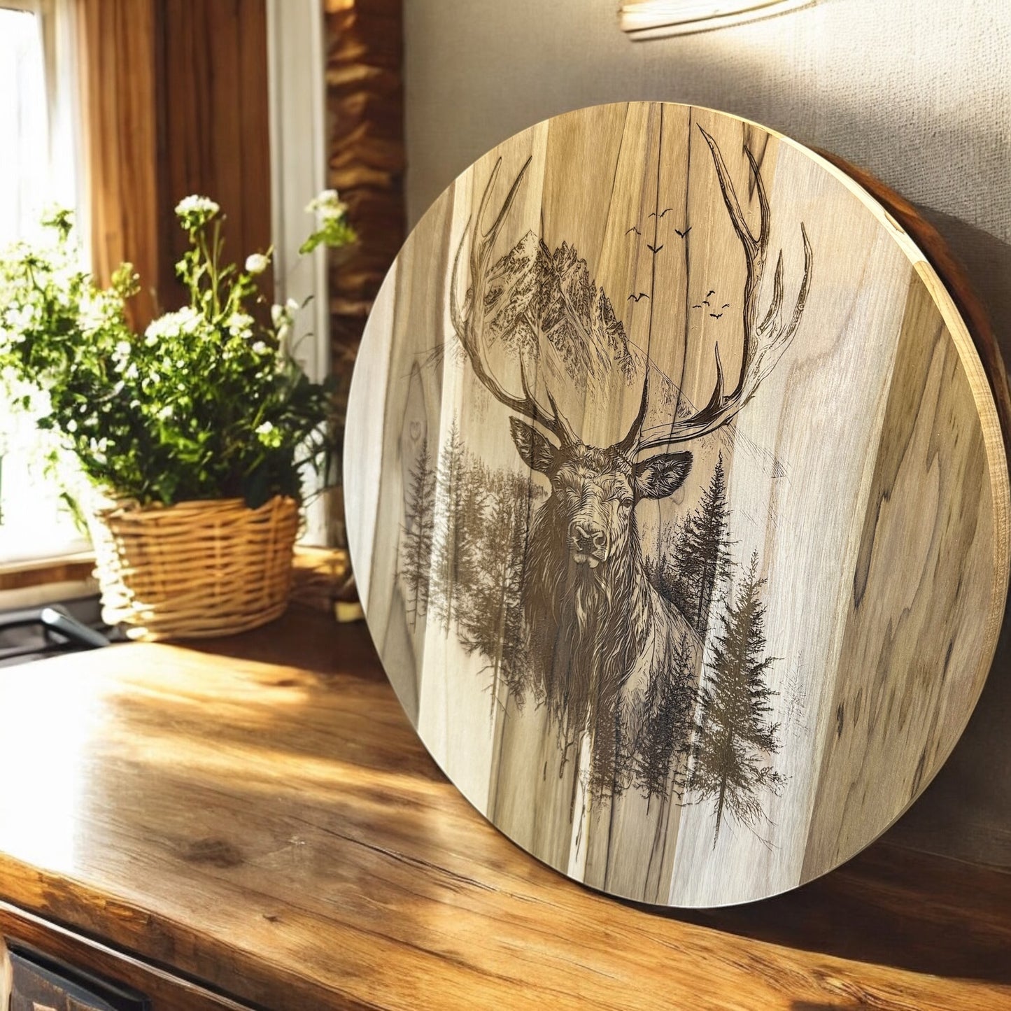 Elk Teak Wood Charcuterie Board