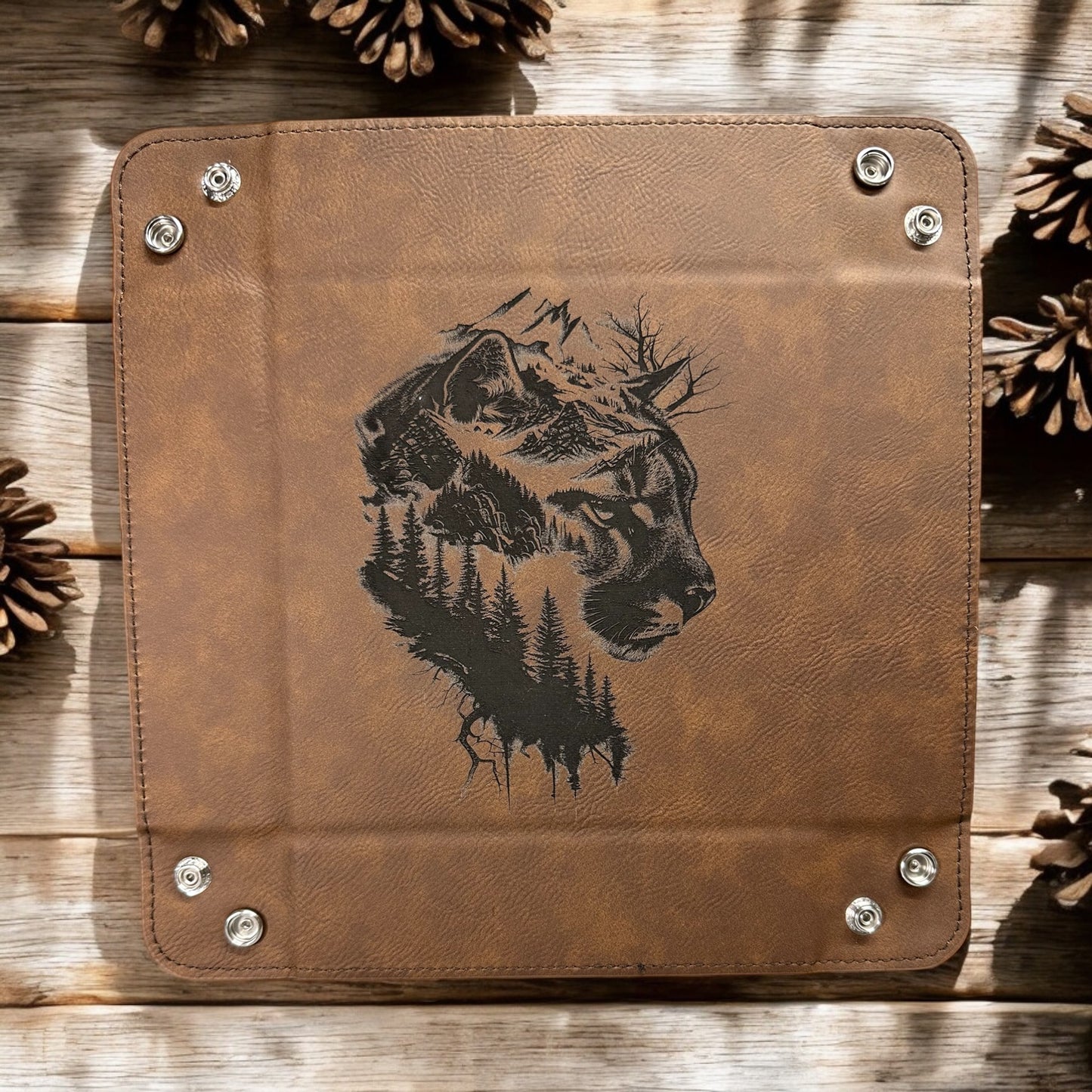 Leatherette Snap Tray with Personalization