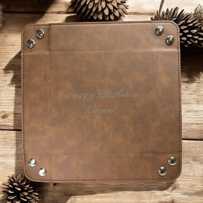 Leatherette Snap Tray with Personalization