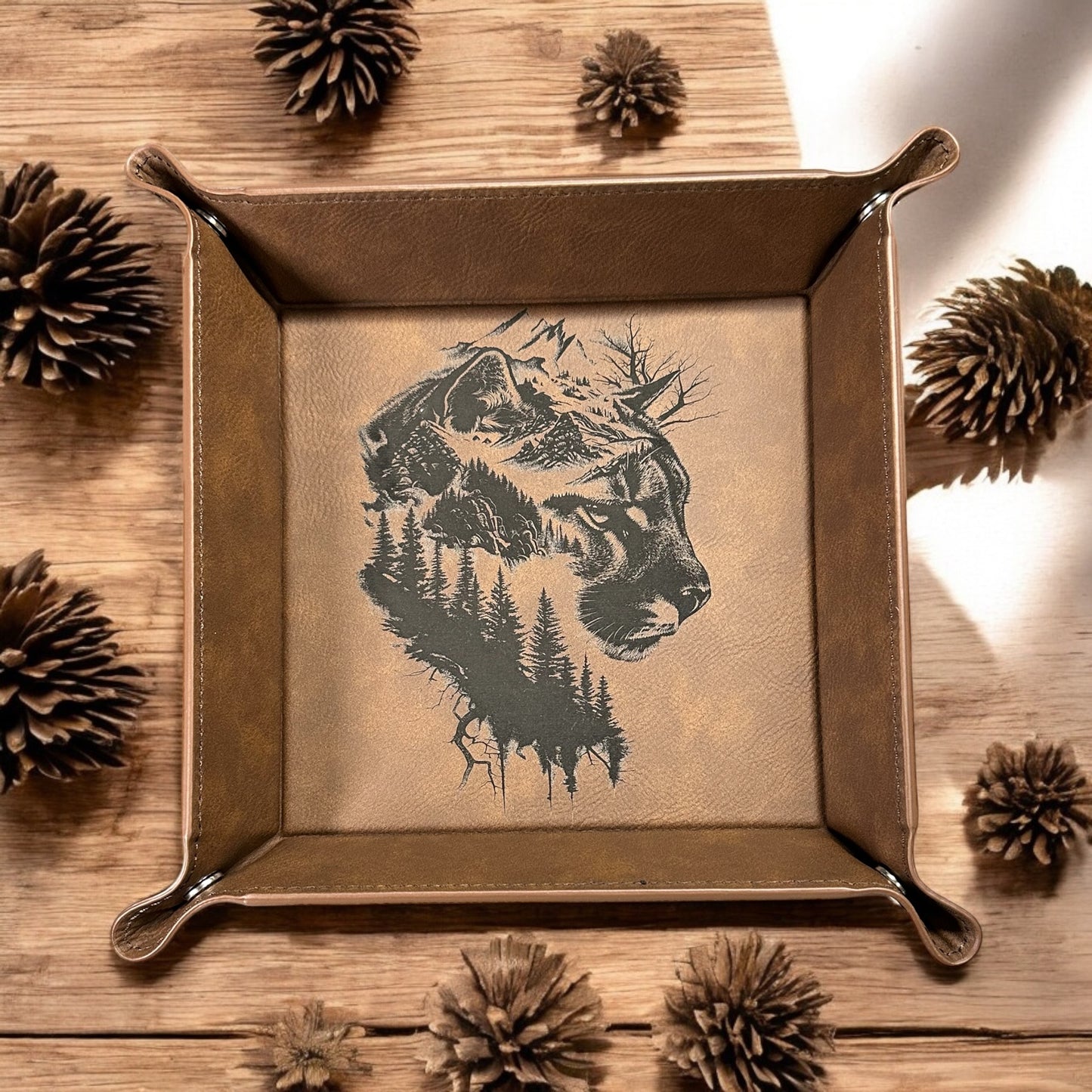 Leatherette Snap Tray with Personalization