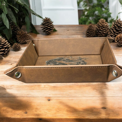 Leatherette Snap Tray with Personalization