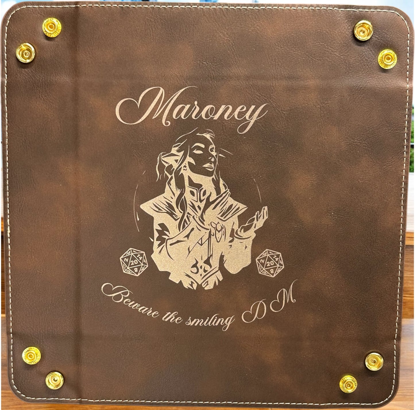 Leatherette Snap Tray with Personalization