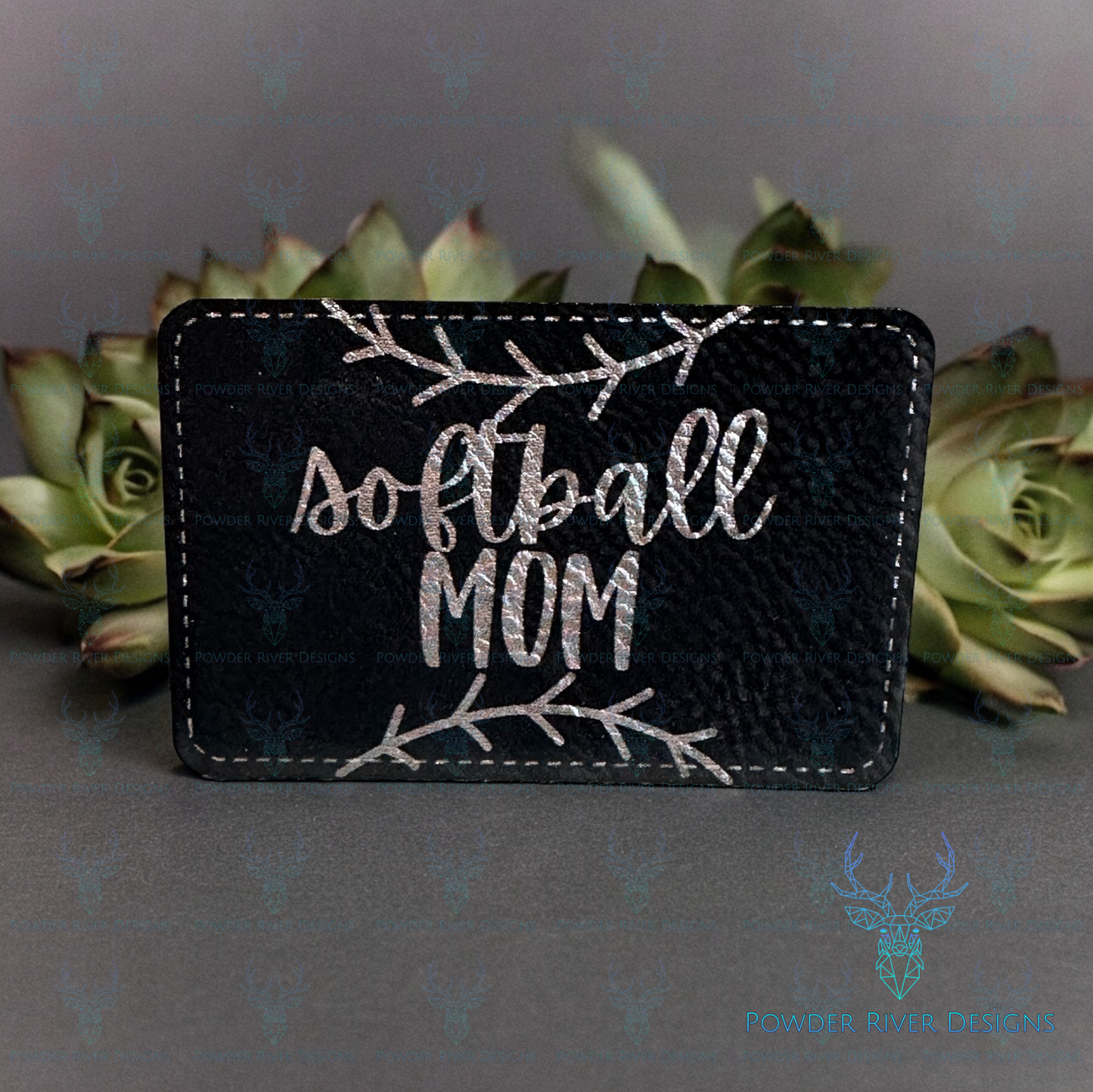 Softball Mom Custom Hat with Leatherette Patch