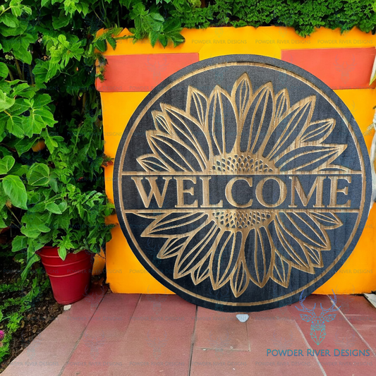 Sunflower Welcome Sign