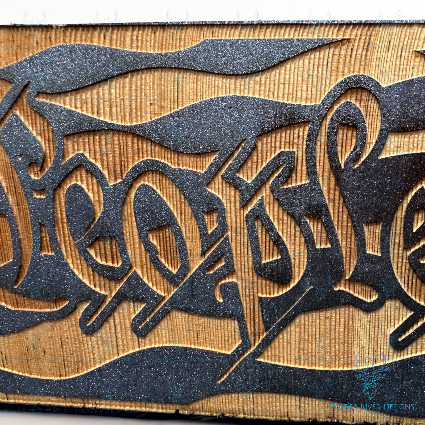 We the People Black Wood Flag