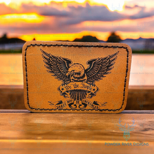 American Eagle Custom Hat with Leatherette Patch