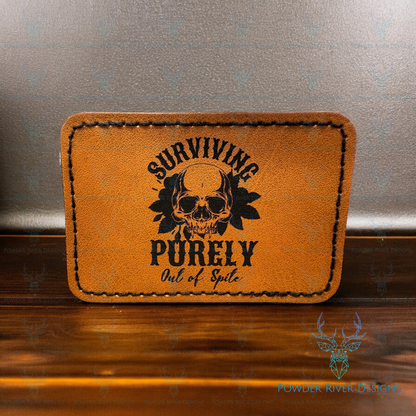 Surviving Purely out of Spite Custom Hat with Leatherette Patch